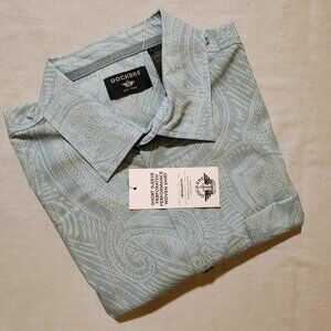 Dockers Men's Small Short Sleeve Button-down Hawaiian Design Shirt NWT